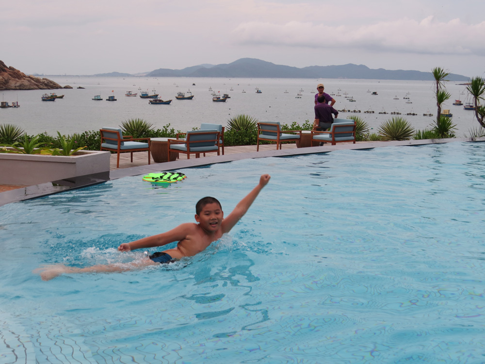 Swimming and relax in beautiful sea view