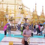 Writer visiting Golden pagoda