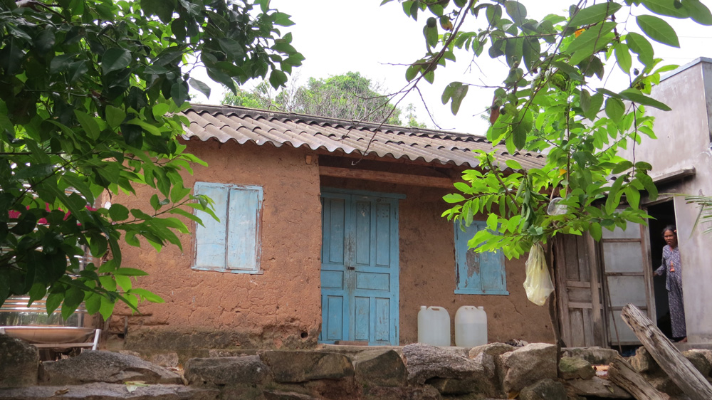 A traditional house built with clay walls of Raglai people